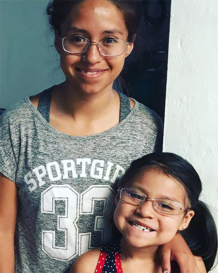 2 Girls receive much needed eyewear