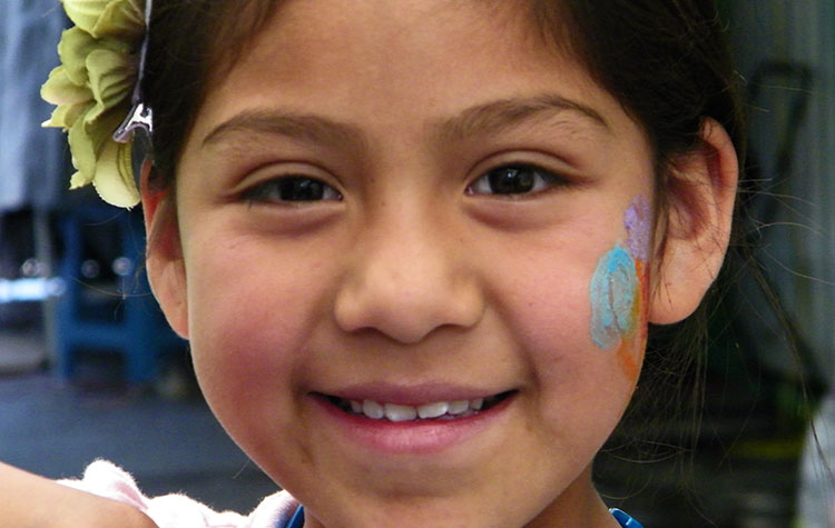 Happy child face paint